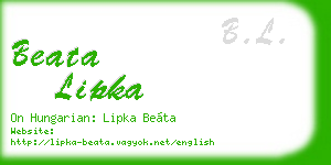 beata lipka business card
